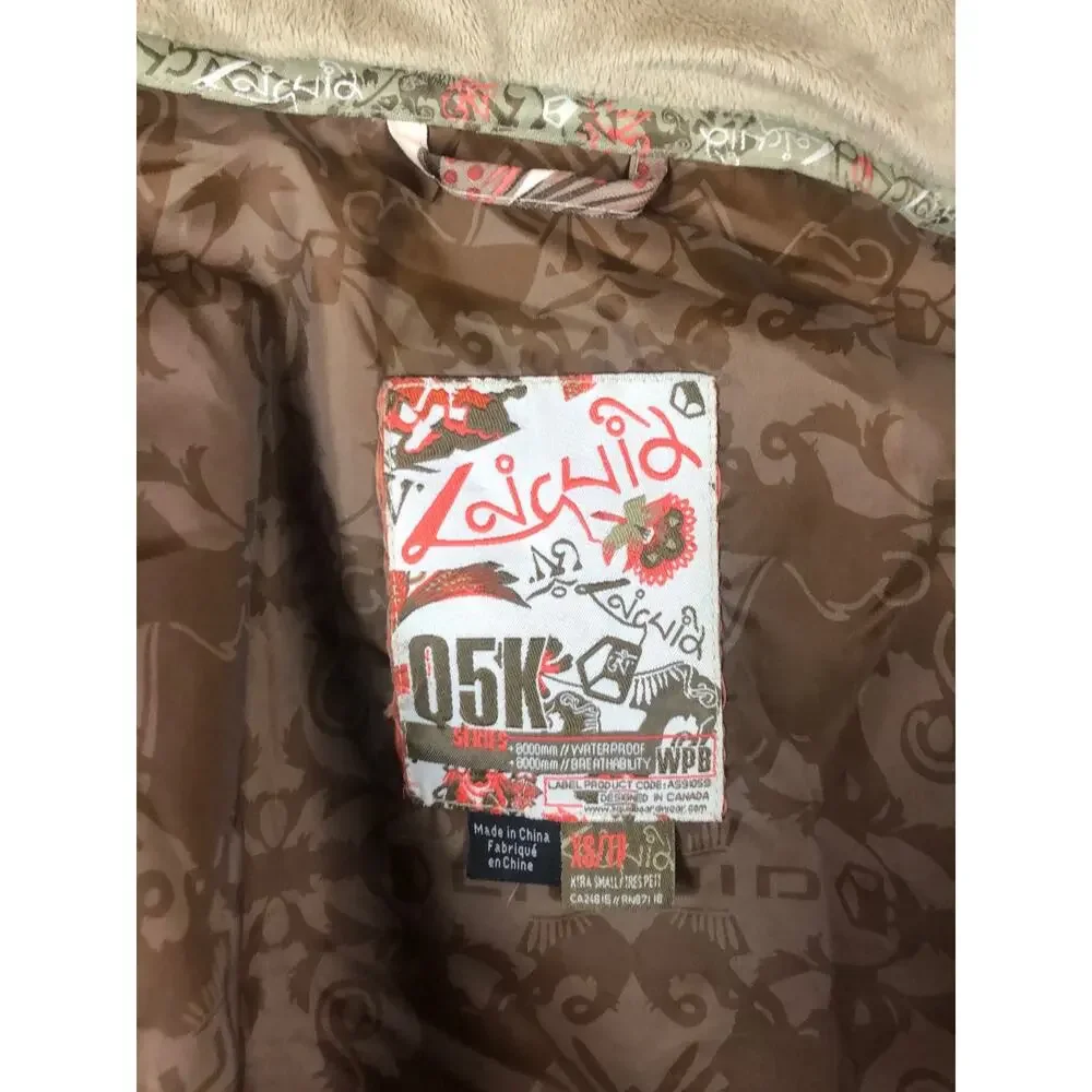 2000s Liquid Boardwear Floral Snowboard Puffer Ski Jacket Hooded size XS